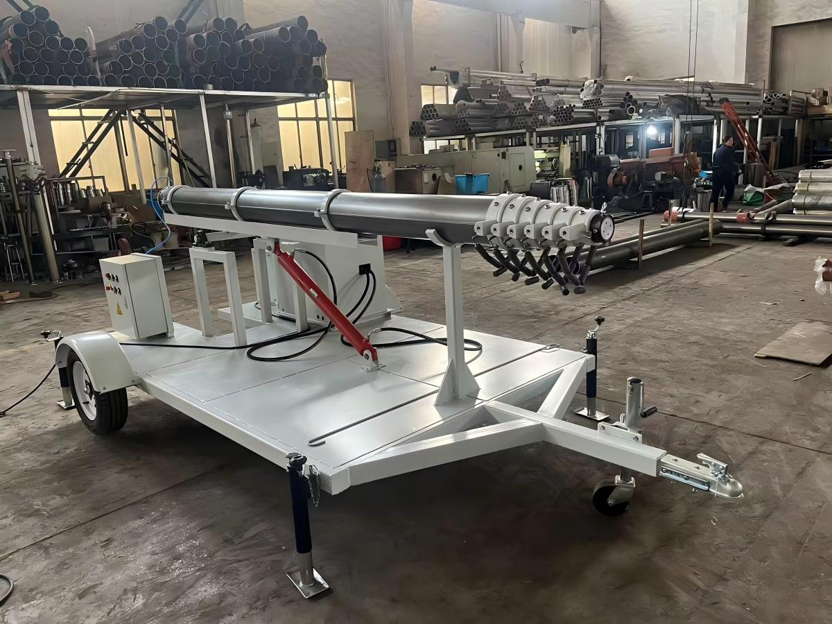 Dernière conception : poteau cellulaire en alliage d'aluminium de 18 mètres sur roues