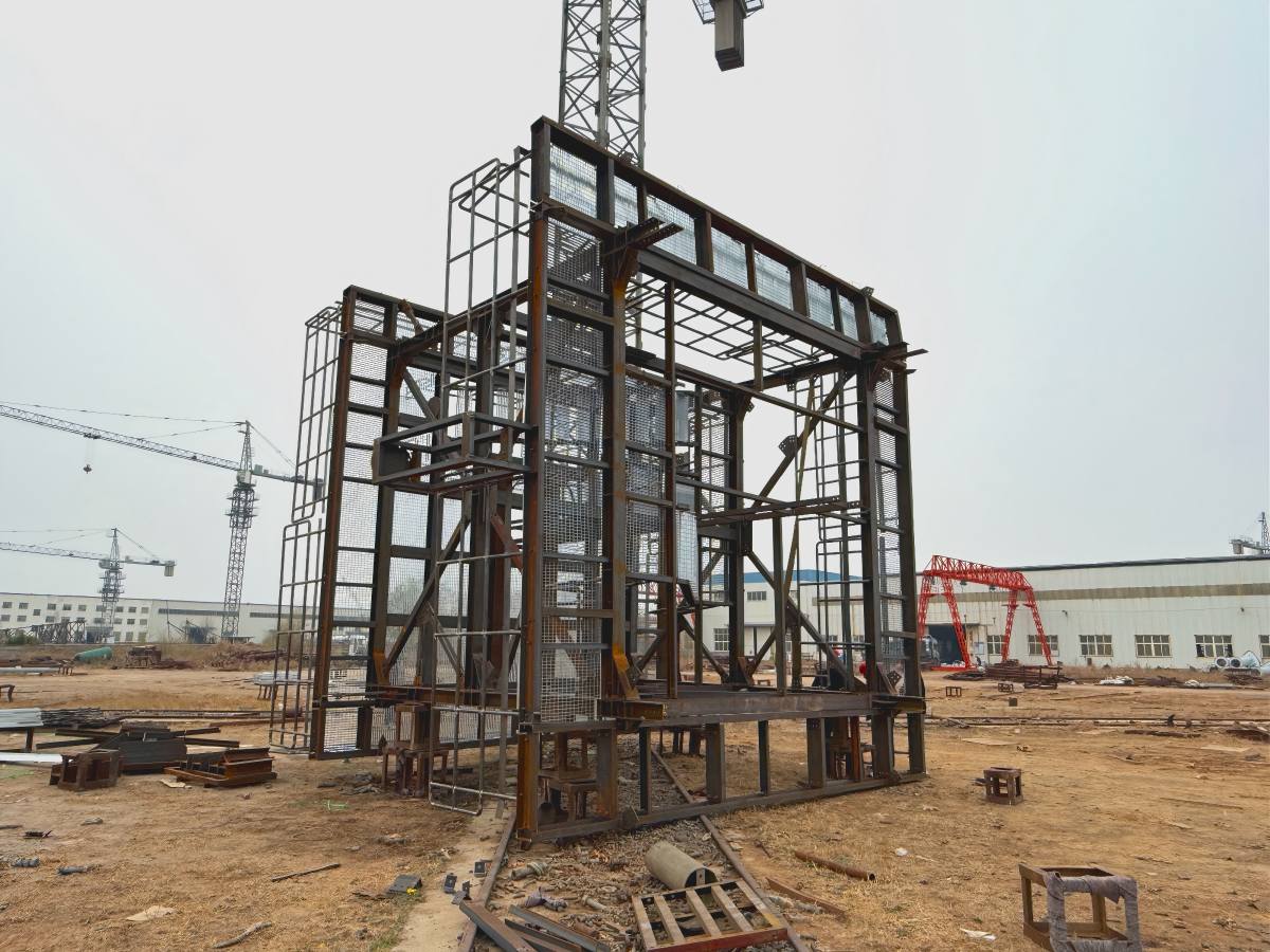 Weather Monitoring / Air Traffic Control Radar Lattice Tower Trial Assembling